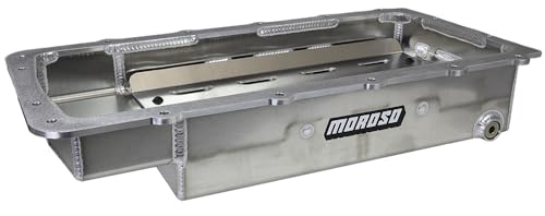 Moroso Aluminum Road Race Oil Pan 20581, Fits 5.0 Ford Coyote Engine, Use w/External Wet Sump Oil Pump, #16AN Pick Up