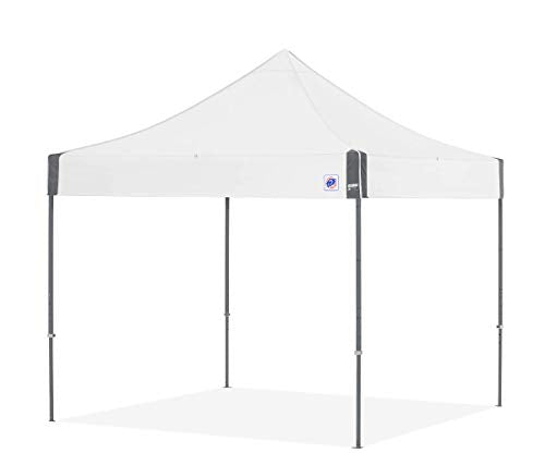 E-Z UP Instant Shelter Eclipse Canopy, 10' x 10', Gray Steel Frame and Professional Grade White Top
