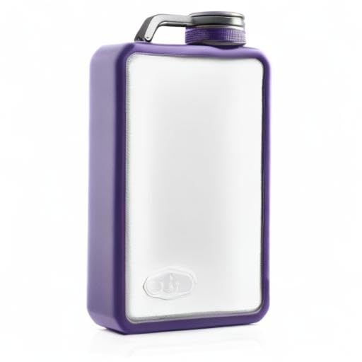 GSI Outdoors Flask Boulder- Rugged and Shatter-Resistant, Outdoor Hip Flask Non Metal, Purple, 6 Fluid Ounces