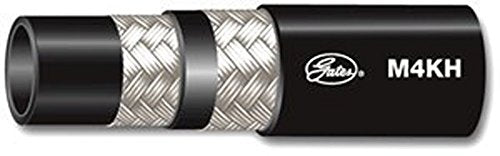 10M4KHXREEL Gates Synthetic Rubber Wire Braid Hose, SAE 100R19, 220' Length, 0.63" ID, 4000 Working PSI, 40°F to +250°F Temperature Range
