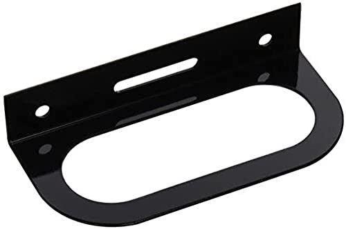 Single Buyers Oval Black Powder Coated Carbon Steel Light Bracket - Lot of 12