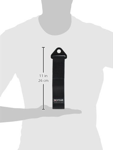 50mm Black Megan Racing MR-BT-TSBK Tow Strap