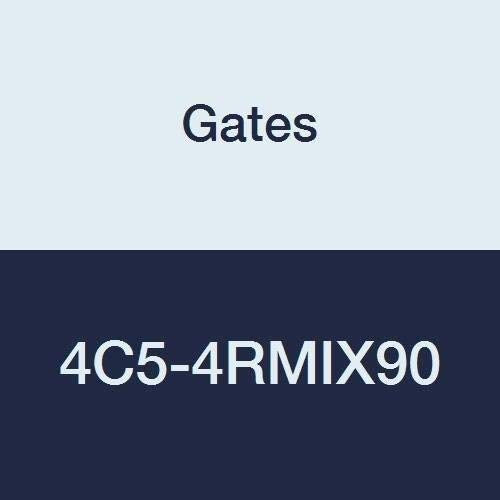 4C5-4RMIX90 Gates Field Attachable for C5C, C5D and C5M Hose, Male SAE 45 Flare Inverted Swivel, 90 Bent Tube, Steel, 3/16" ID