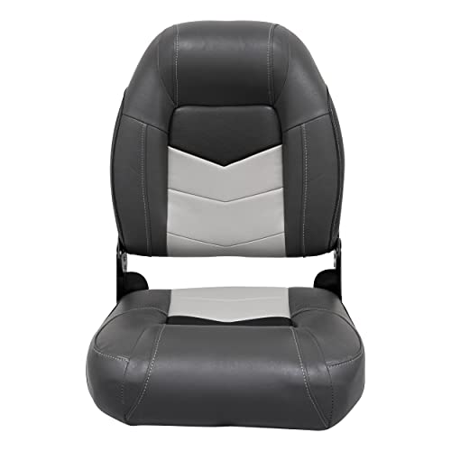 3304-860 Wise Pro-Angler Series High Back Boat Seat Charcoal/Black/Marble Grey