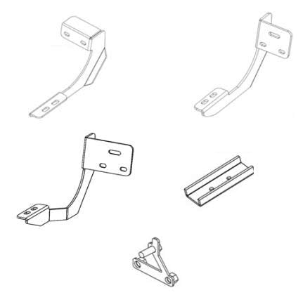 RB10 / RB20 Go Rhino Brackets | Mild Steel, Textured Black | 6942065 | Fits 2015 - 2018 Ram 1500 Crew/Quad Cab Pickup; 2019 - 2023 Ram 1500 Classic Crew/Quad Cab Pickup