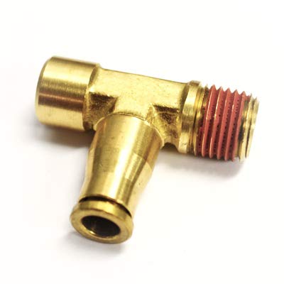 Ridetech Brass Push-to-Connect Tube Fitting 31957500, Adapter, 1/8" FNPT x 1/8" NPT x 1/4" Tube
