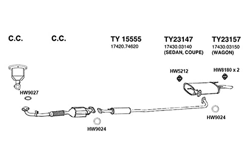 Ansa Exhaust Muffler TY15555
