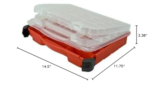 Plano 14-1/2" X 3-3/8" X 11-3/4" 5231-01 Double Cover Stow N Go Organizer