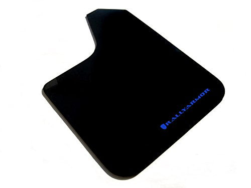 Basic Black Mud Flap w/Blue Logo Rally Armor Universal fitment (no hardware)