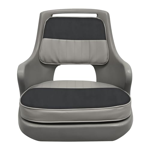 8WD015-3-664 Wise Standard Compact Pilot Chair with Cushions and Mounting Plate, Grey/Charcoal