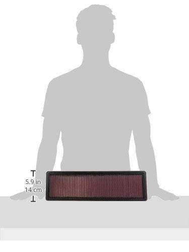 K&N Air Filter Engine: Increase Power & Acceleration, Washable, Premium, Replacement Car Filter: Compatible with 1977-1995 PORSCHE 928, 33-2591