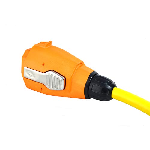 SmartPlug 32 Amp BF32 230V Female Cord End Connector, Non-Metallic Orange Shore Power Plug for Boats & RVs – Weatherproof, Locking, Overheat Saf