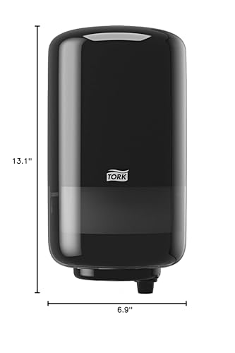 Tork Black Mini Centerfeed Towel Dispenser M1, One-Handed Operation, Elevation Range, 558028A