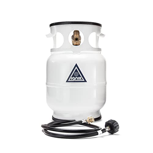 5-Pound Ignik Refillable Gas Growler Propane Tank w/Hose - White
