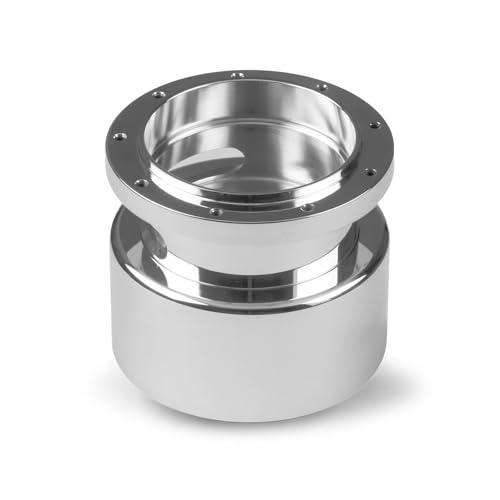 Telescopic Nine Bolt 2" Travel Polished Billet Aluminum Steering Wheel HUB Adapter for '84-'90 GM
