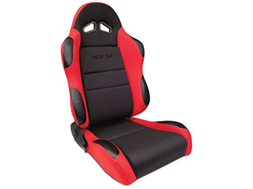 Black Velour ProCar by Scat 80-1606-64R Inside, Red Velour Wings Bolsters Racing Sportsman Recliner Right Seat