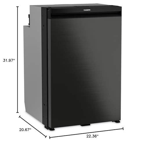 Dometic Marine Refrigerator NRX130-E – 130L (4.6 cu ft) – Full Refrigerator, Energy Efficient, LED Lighting, Vent Mode, Black
