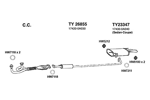 Exhaust Ansa Muffler TY23347