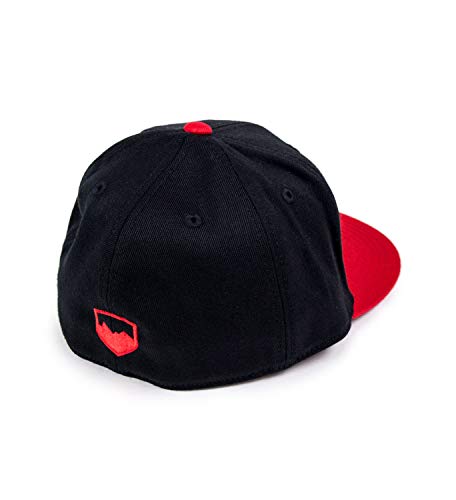 Small/Medium TeraFlex 5237034 Red/Black Flexfit 2-Tone Visor Hat, Premium, 1 Pack