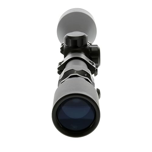 Truglo Tactical BUCKLINE Hunting Shooting Durable Waterproof Fogproof 1" Aluminum Tube Riflescope with Weaver-Style Mount Rings & Elastic Lens Covers Included