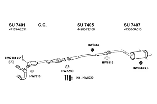 Muffler, Rear ANSA (SU7407)