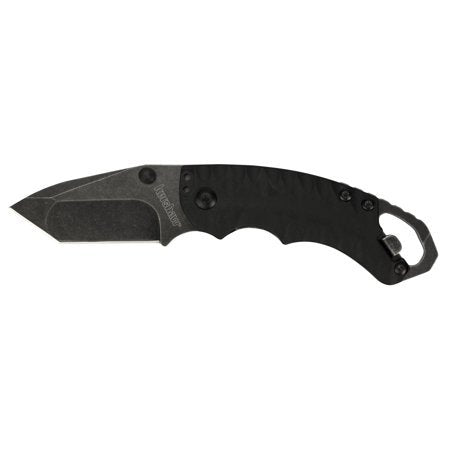 Kershaw II Shuffle Folding Pocket Knife, 2.6 Inch Stainless Steel Tanto Blade, EDC Utility, with Flathead Screwdriver, Reversible Carry, Manual Opening, Everyday Carry Pocket Knife for Men and Women