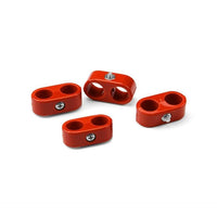 Double T-CLAMP Place, 1/2"-1/2", 4 Pieces, RED