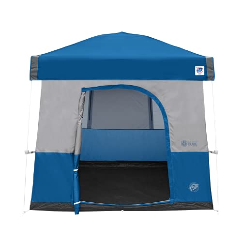 Camping Cube Sport E-Z UP, Converts 10' Angled Leg Canopy into Camping Tent, Royal Blue (Canopy/SHELTER/Poles NOT Included)