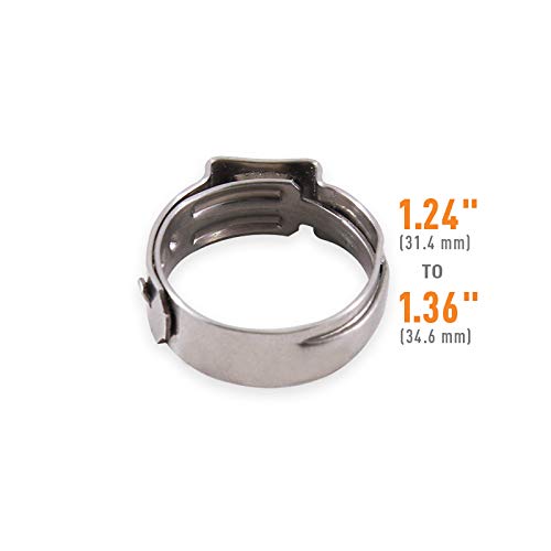 Stainless Steel Mishimoto Ear Clamp, 1.24"-1.36" (31.4mm-34.6mm)