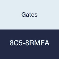 Gates Field Attachable 8C5-8RMFA for C5C, C5D and C5M Hose, SAE Male Flareless Assembly, Steel, 13/32" ID