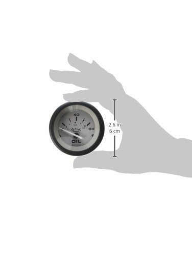 Sierra International Driftwood 61550P Electric Oil Pressure Gauge, 0 to 80 Psi Dial Range Scratch Resistant, 2"