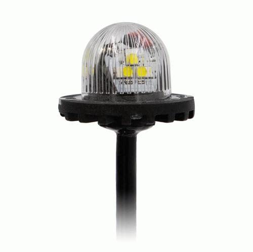 Heise 1 Inch Hidden Strobe White Marker Lights - 9 Led
