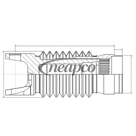 Aluminum Neapco Yoke N4-85-5550-AP Shaft Kits