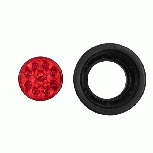 2.5 Inch Round Heise Marker/Clearance Light with Grommet - Red, Round Marker/Clearance Light (HE-TR2501)