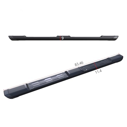 Peak Black Horse Running Boards Matte Black Compatible with 2007-2025 Mazda CX-9 -PECX76