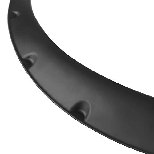 4PC Spec-D Tuning Front + Rear Universal Flexible Car Fender Flares Black Durable Extra Wide Body Kit Wheel
