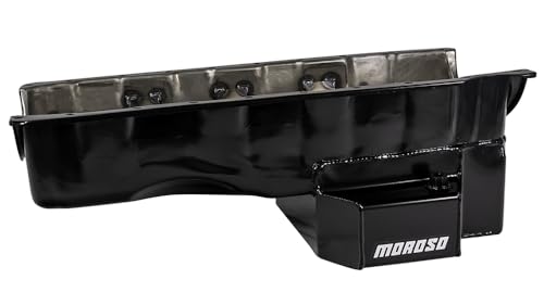 Moroso Steel T-Sump Style 20421 Oil Pan, Fits Big Block Chevy Gen V/VI Engines in Camaro, Chevelle, Nova and others, Road Race Baffle