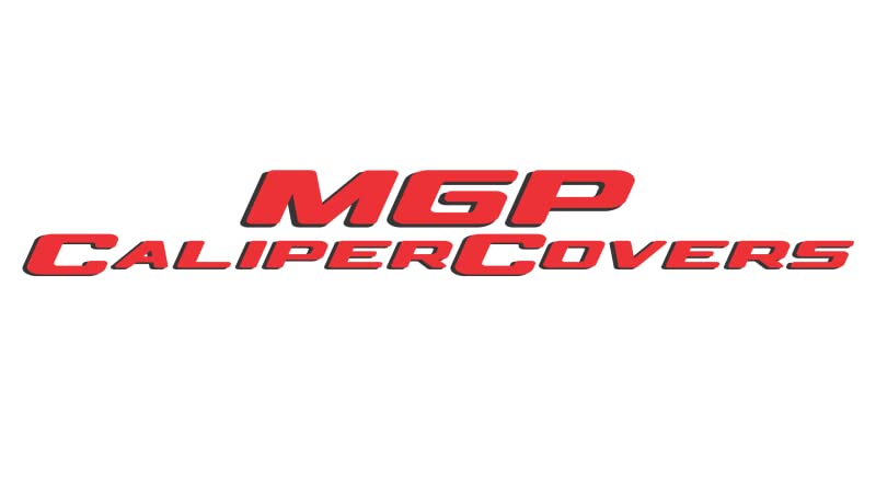 MGP Caliper Covers Oval Logo 10239SFRDRD and Red Caliper Covers - Engraved Front and Rear
