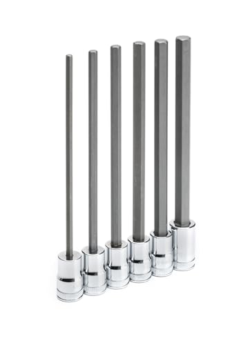 6 Pc. GEARWRENCH 3/8" Drive Long Length Hex Bit Socket Set, Metric - 82554