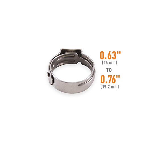 Stainless Steel Mishimoto Ear Clamp, 0.63"-0.76" (16mm-19.2mm)