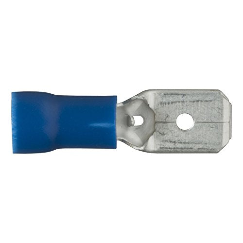 CURT 59432 Blue Vinyl-Insulated 16-14 Gauge Male Wire Quick Connectors, 100-Pack