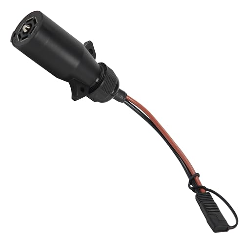 7-Way Trailer Plug VIAIR 7-Way Power Access to 2-Pin SAE Connector with 12 Gauge Wire & Smart Connect Compatible - 12V Power Supply for Air Compressor, Truck, RV, Boat & ATV Hitch Adapter