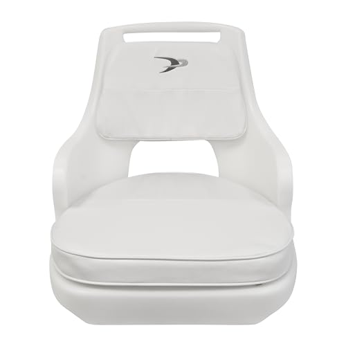8WD015-3-710 Wise Standard Compact Pilot Chair with Cushions and Mounting Plate, White