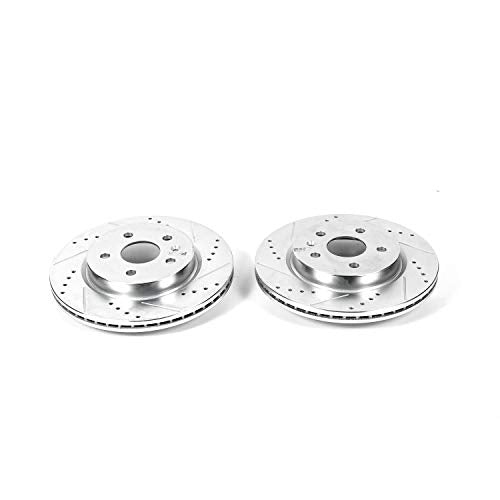 Power Stop AR82146XPR Drilled & Slotted Rear Rotor Pair For Buick All, Buick LaCrosse, Buick Regal, Cadillac CT6, Cadillac XTS, Chevy Camaro, Chevy Impala, Chevy Malibu, Saab 9-5 [Model Specific]