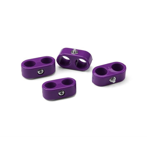 Double T-CLAMP Place, 1/2"-1/2", 4 Pieces, Purple