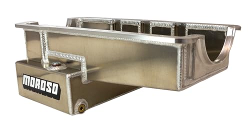 Moroso Aluminum Front Sump Oil Pan 20538, Fits Small Block Ford 351W Engines, Road Race Baffled