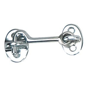 Cabin Door Hook Whitecap - CP/Brass - 3"