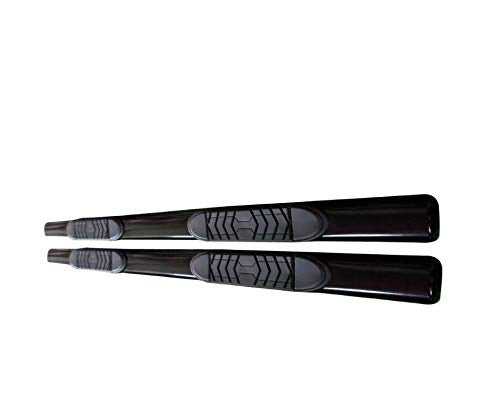 TrailFX Nerf Bar Fits Crew Cab Ford F-250 Super Duty 1999-2016 Straight 5-Inch Oval Black Powder Coated Steel with Slip-Resistant Step Pads Rocker Panel Mount Set of 2 Running Boards TrailFX A7016B