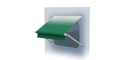 5'6" XL RV Window Awning Roller Assembly - Solera® Green Fade #V000345073