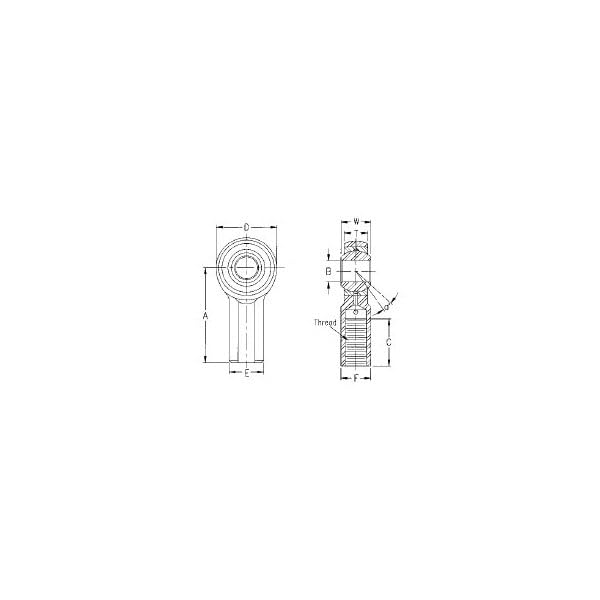 QA1 Precision Products ROD END (H) MHFR10T-1 3-PC ALLOY HT, F-R 10MM-10MM TEFLON